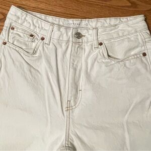 Top shop size 28 white mom jeans